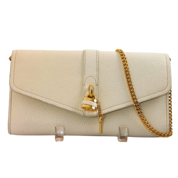 Chloe Handbags - Chloe Aby Chain Long Wallet Flap Ivory